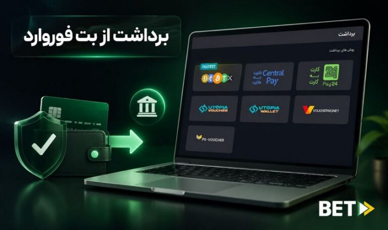 راهنمای برداشت از پول بت فوروارد فارسی (آموزش و مقایسه روش ها)